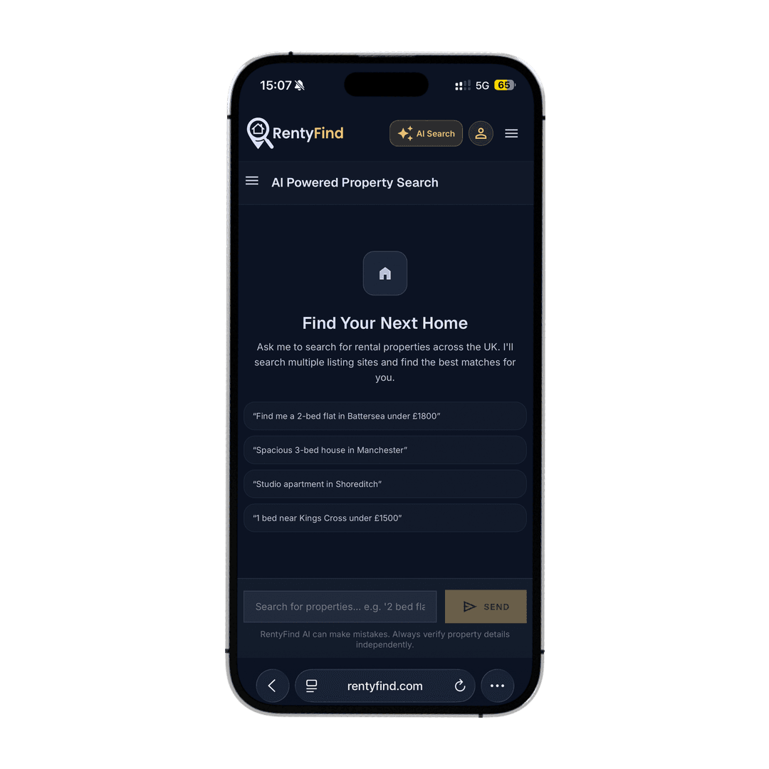 RentyFind AI chat preview